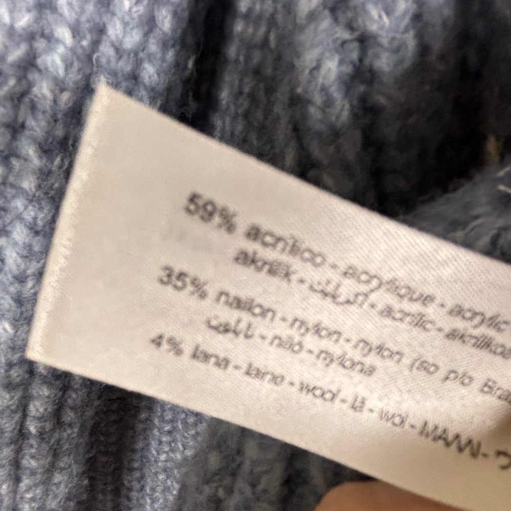 Zara Light Blue Wool Sweater- L - Picture 13 of 14
